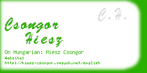 csongor hiesz business card